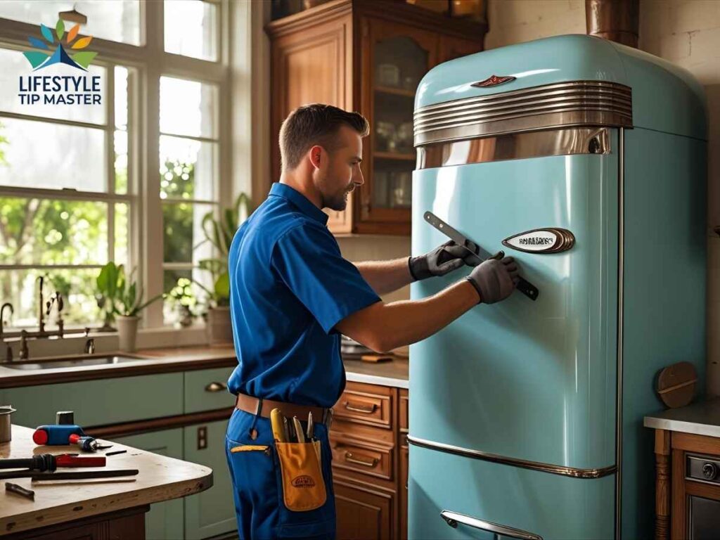 Old Sacramento Historic Appliance Repair Services in Los Angeles: A Local’s Guide 1 Technician repairing vintage refrigerator in Los Angeles historic home kitchen