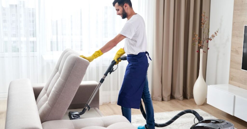 Los Angeles pet friendly deep cleaning service removing dog hair